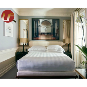Bed for Hotel 5 Star Room Furniture Bedroom Set Solid Wood