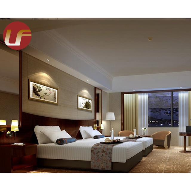 Super 8 Dark Walnut Customized King Size Hotel Bedroom Sets Hotel Bed Room Furniture Set