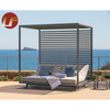 Most Popular Outdoor Furniture Rattan Daybed with Canopy Sun Bed Lounge Rattan Bed Wicker Cabana No Curtain