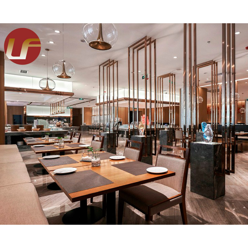 Foshan Custom Design Restaurant Hotel Cafe Furniture Wooden Sets With Table And Chair