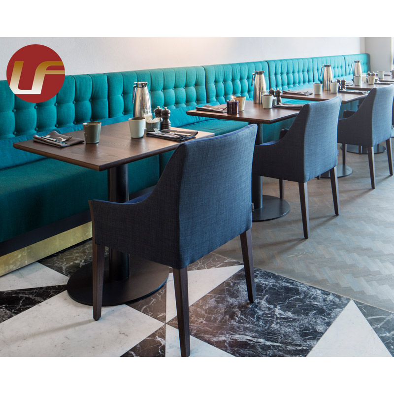 Design Cheap PU Leather Restaurant Booth Seating Cafe Table And Chairs