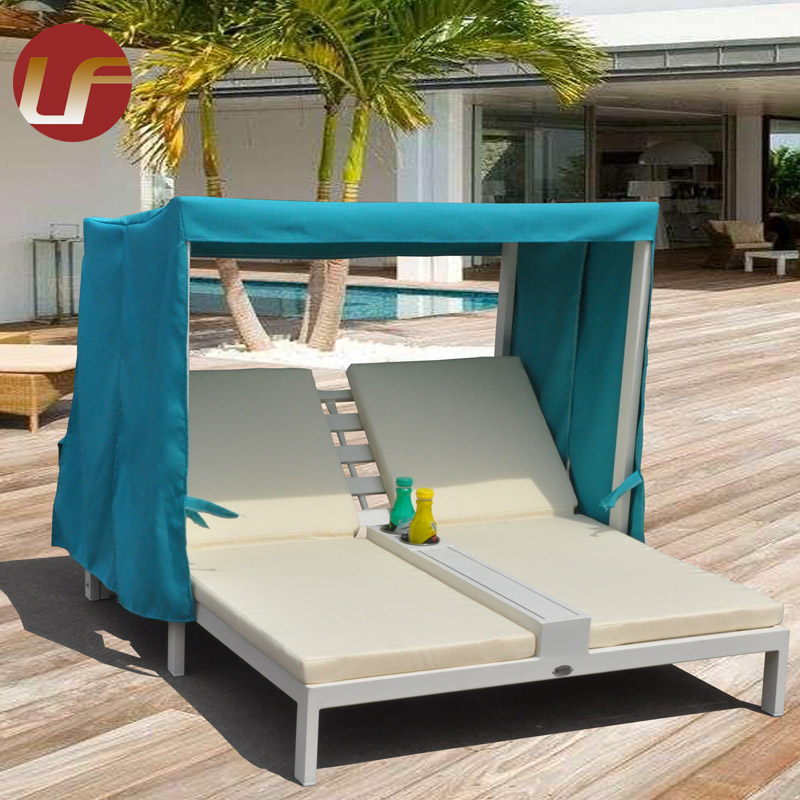 White Cushion Outdoor Furniture Pool Sun Beds Outdoor Furniture Beach Loungers