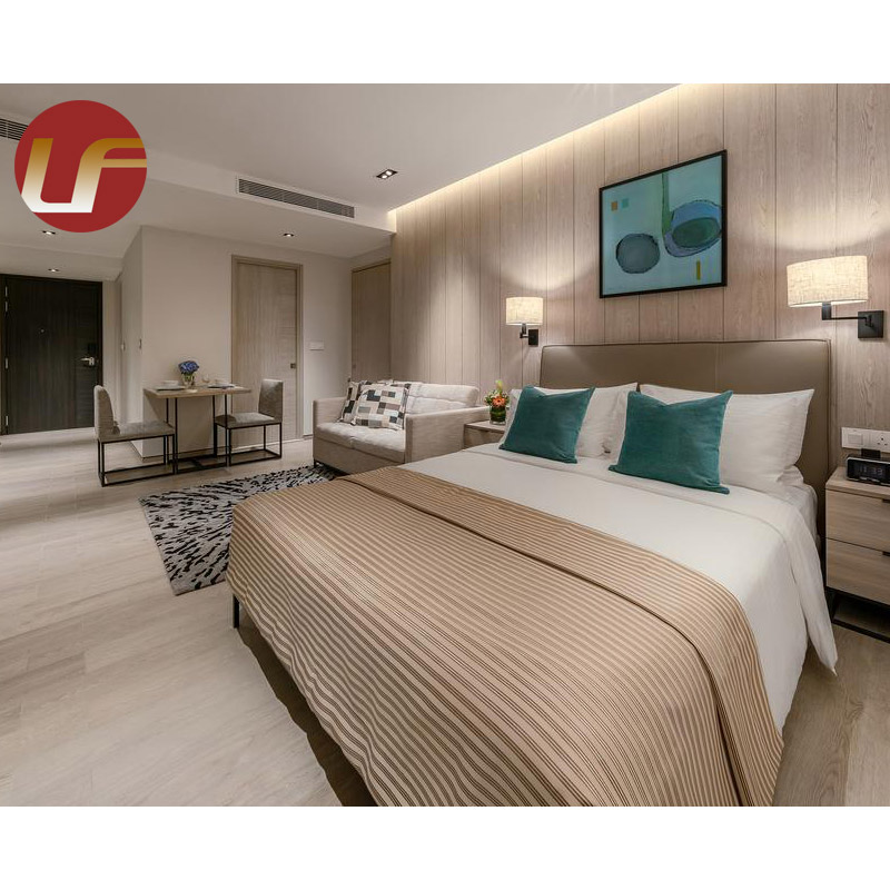 Customized Luxury Hotel Guest Room Stylish Natural Solid Wood Standard Hotel Furniture