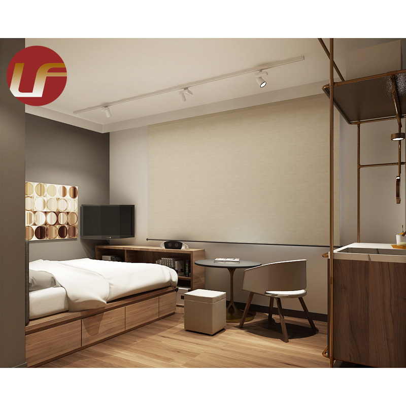 OEM Custom 2022 Modern Design Four Star Hotel Bedroom Double Bed Room Furniture