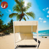 Italian Sun Lounge Chair Aluminium Beach Folding Bed Chaise Lounger Outdoor Bed with Canopy