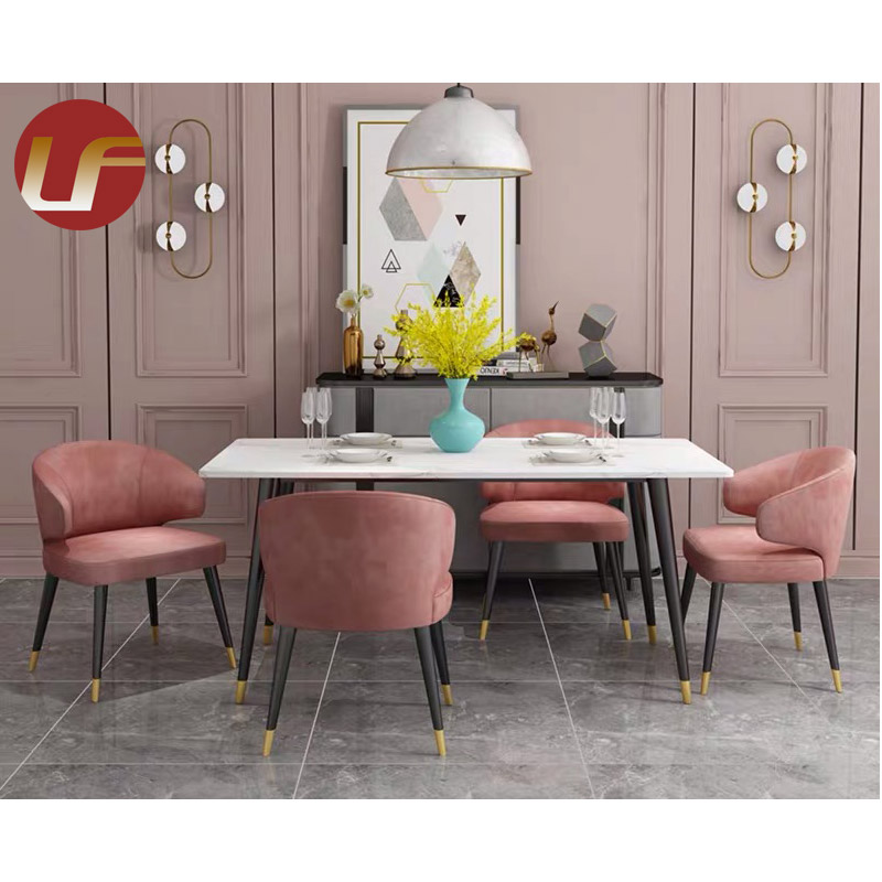Hot Sale New Luxury Dining Room Furniture Dining Tables, Dining Room Sets 6 Dining Chairs, Marble Dining Table Set Modern