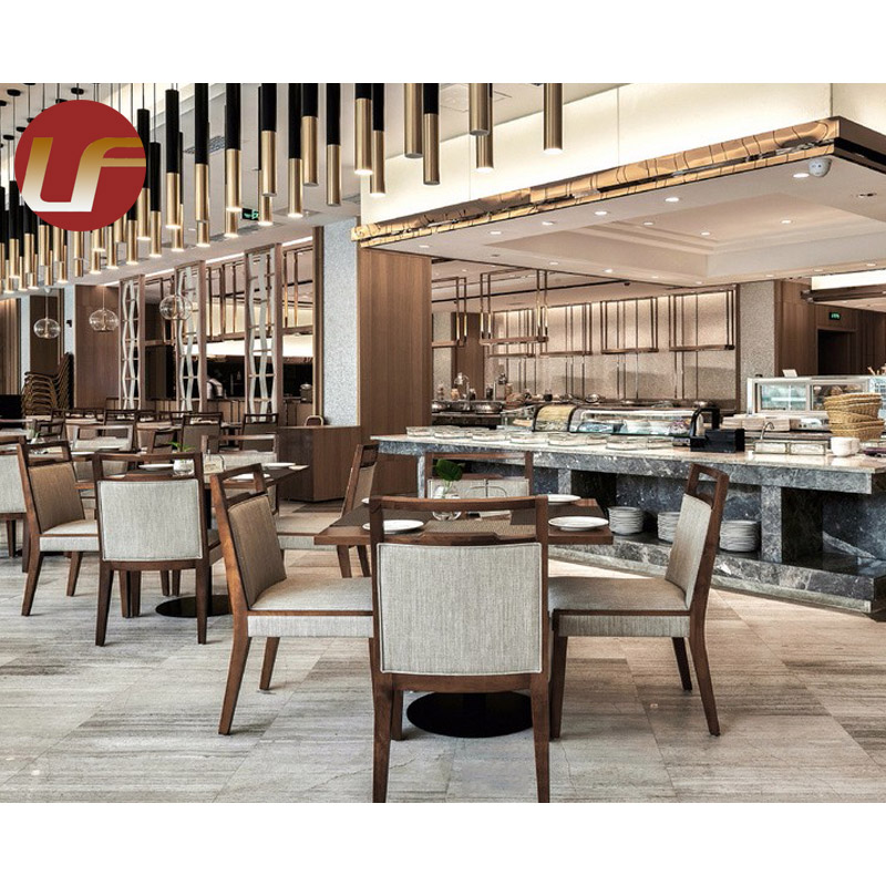 Foshan Custom Design Restaurant Hotel Cafe Furniture Wooden Sets With Table And Chair