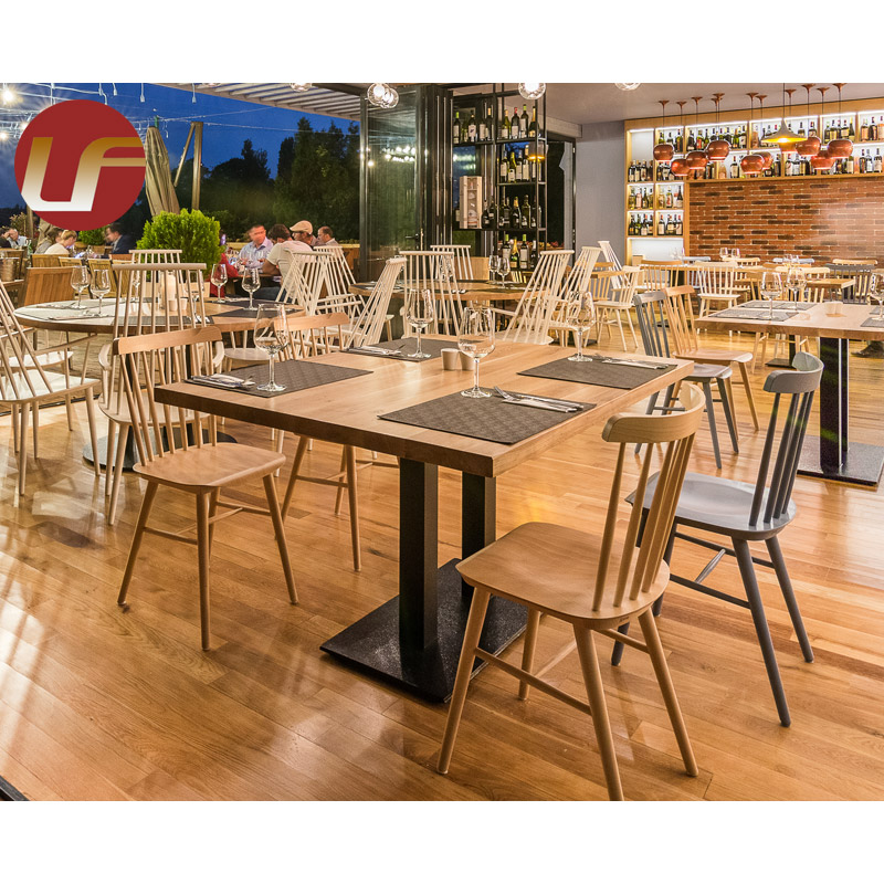 Foshan Restaurant Furniture Solution Ladder Back Chair Table with Sofa Set Comedores 