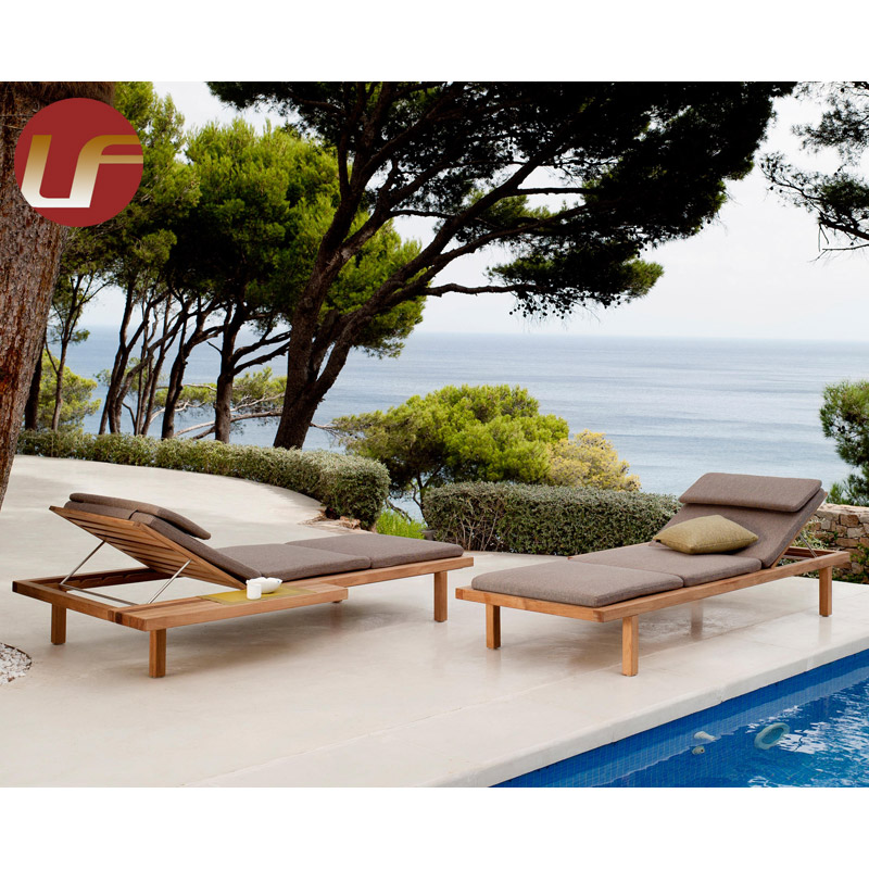 Garden Sets Daybed Sunbed Outdoor Patio Furniture Luxury Teak Chaise Sun Bed