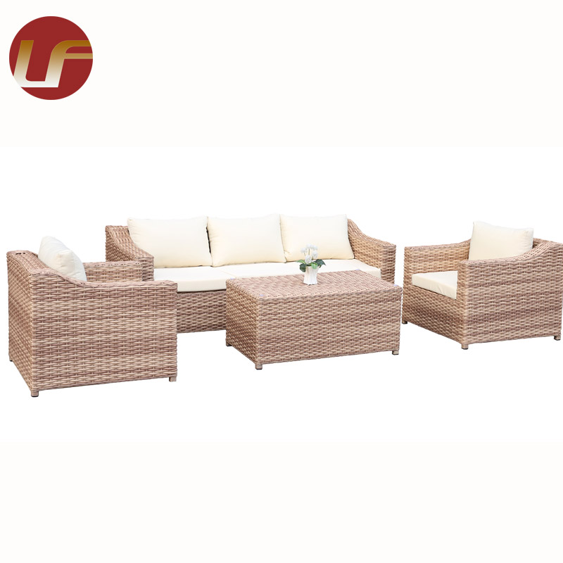 Best Selling Patio Aluminium Outdoor Garden Furniture Waterproof Sectional Modern Rattan Sofa Set