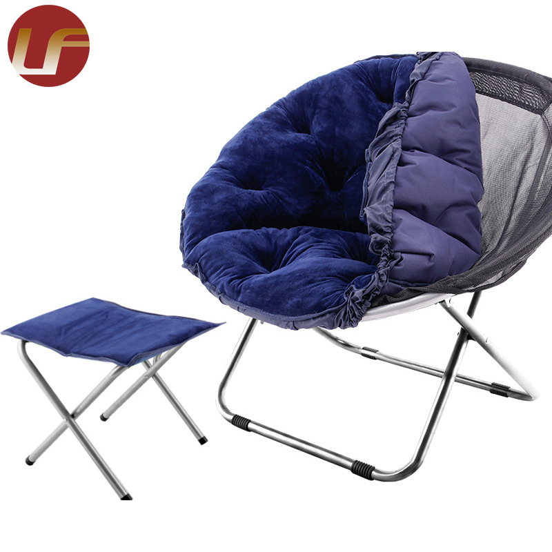 Oversized Portable Foldable High Comfortable Round Camping Moon Saucer Chair